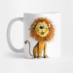 Happy Cartoon Lion Mug